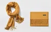 Kwastje sjaals kasjmier plain shawl franjes wraps luxe zijden sjaal merk gewone halsdoek zachte solide sjaals oversized dekens geschenken LT64