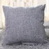 Solid Cushion Cover Plain Throw Pillows Case Linen Square Pillow Covers Sofa Car Decorative Home Christmas Decoration 13 Colors 45cm C6994