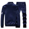 Męski garnitur sportowy Casual Tracksuit Mężczyźni Spring Autumn Sportswear 2pc Bluza Bluza