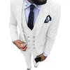 2020 Slim Fit Men's Poika Dot Groom Suit 3 Pieces Casual Business Prom Blazer Senaste kappa Pant Design Män passar för Wedding TU298F
