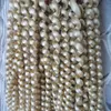 Mongoolse kinky krullend haar tape in extensies menselijk haar 40 stks losse krullende blonde Europese huid inslag remy haarverlenging 40g / pac 100g