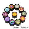 3D Mini Herb Grinder ZICN Legering metalen slijpmachines 30mm 50mm Diameter Crusher Pollen Perg Rook-filter Tabak Roken Accessoires