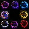 LED Light Up Flowers Crown Flashing Garlands Head Band Clasps Floral Head Hoop Fairy Hairband Headwears Wedding Xmas Party Decor H3330553