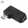 Mini USB Typ B Kvinna till Micro 5pin Man 90 graders vinkel Höger Adapter Converter Promotion Gratis frakt 300pcs / Lot