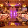 Bruiloft Party Carpet Mirror Carpet Aisle Runner Decoratie 40in Wide Silver / Gold / Rose Red / Purple / Fuchsia Wedding Tapijt voor Party DLH235