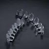 Gelado fora 14k grelhados de ouro dentes de cristal parte inferior diamante gillz dentes hip hop hop bling cúbico zircon rapper jóias