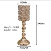 Crystal Vintage Tealight Candle Holders Metal Candlestick Glass Stand for Wedding Dining Table Centerpieces Holiday Home Decoration Gift