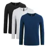 Pioneer Camp Pack 3 Solid Długim Rękaw T Shirt Męskie Odzież Marki Stretch T-Shirt dla Mężczyzn Jakość Mężczyzna Tshirt 209008