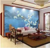 Custom New chinese style hand painted magnolia ink landscape Mural Wallpaper Decorative painting background wall Paper For Walls 3D