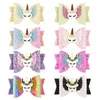 3.5 Inch Hair Clips Unicorn Wing for Girls Children Barrettes Multi-layer Glitter ows Handmade Hairpins