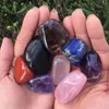 200g 모듬 된 텀블러 된 보석 혼합 된 돌 자연 무지개 자수정 Aventurine Chakra 치유 Reiki에 대 한 다채로운 록 미네랄 마노