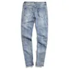 Skinny Mens Designer White Brand Fashionable gescheurde jeans mode slanke trekkoord fietsbroek zwart blauwe broek