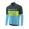 Pro equipe Morvelo Ciclismo Manga Longa Jersey Mens MTB Camisa de bicicleta Outono Respirável Rápido Dry Racing Tops Estrada Bicicleta Roupas Ao Ar Livre Sportswear Y21042124