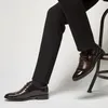 bruiloft schoenen mannen jurk heren zwarte schoenen formele elegante mannen schoenen kantoor bruin jurk coiffeur zapatos de vestir Hombre Cuero Herenschoenen