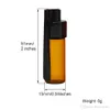 51mm/36mm Glazen Fles Snuff Snorter Dispenser Draagbare Bullet Snorter Plastic Vial Pil Case Container Doos met Lepel Meerdere Kleur Roken Accessoires