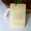 밧줄 냄비 팬 브러시가있는 양면 봉제 천연 Loofah 루프 카 스폰지 7x12cm