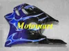 Motorcykel Fairing Kit för Honda CBR600F3 97 98 CBR 600 F3 1997 1998 ABS Blue Flames Purple Fairings Set + Gifts HH05