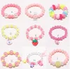 9 styles kids Jewelry accessory Colorful Stars Pearl love heart Charms bracelet Cute Design Princess bracelet kids girl Jewelry gift