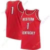 Western Kentucky Hilltoppers Basketball Jersey NCAA College Hollingsworth Charles Bassey Carson Williams Savage Anderson Camron Justice Lee