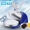 LINBOSS Ice Cream Tools Mini Ice Crusher Elektrisk manövrerad rakad is Milkshake Maker Hushållsbärbar liten hagelmaskin Köksverktyg