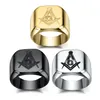 Groothandel- Designer Rvs Masonic Ring voor Men Master Masonic Signet Ring Gratis Mason Ring Sieraden