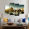 4pcs set Unframed Castel Sant'Angelo and Tiber River HD Print On Canvas Wall Art Picture For Home and Living Room Decor266v