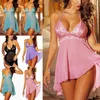 Moda Donna Lingerie Sexy Abito in pizzo Biancheria intima Babydoll Indumenti da notte + Perizoma Taglie forti 2020