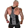 Mens Bodybuilding Tank Tops Ginásios Fitness Sleeveless Camisa Masculina Algodão Treino Crossfit Marca Roupas Casuais Singlet Sling Colete