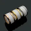 Designer spring rings high end ceramic rings classic fashion rings luxury titanium steel 18K Gold plated ring Christmas Valentine's Day designer jewelry gift