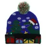 Led Sombreros de Navidad Gorros de Navidad ligeros Gorros de punto de ganchillo Sombreros de invierno Ciervo Elk Gorro de calavera Acrílico Lana Pom Pom Sombreros Decoración de fiesta Regalos DYP6210