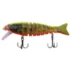 2020 biónico realista balancín multisección bass crankbaits 10,6 cm 17,3g natación natural vívida 8 segmentos cebo de pesca de juego grande