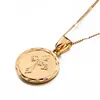 24k vergulde katholieke ronde medaille Jezus kruis Christus Crucifix hanger ketting Trendy cross chain sieraden