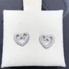 Authentic 925 Sterling Silver Heart Swirl Stud Earring Women Girls Wedding Gift designer Jewelry with Original retail box for Pandora Earrings