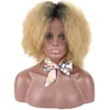 Perücke, kurzes, flauschiges Haar, Afro-verworrenes lockiges Schwarzbraun, natürliche hitzebeständige synthetische Cosplay-Perücken für schwarze Frauen4146486