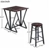 Free shipping Wholesales 5 Pieces Dining Room Bar Table Set with 4 Bar Stools/Counter Height/Dark Coffee