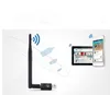 USB2.0 Draadloze netwerkkaart 150m Mini WIFI-ontvanger Laptopadapter 2dB Grote antenne Gratis DHL