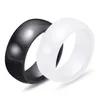 Suave rosa / branco / preto de cerâmica ringue para Mulheres Anéis Projeto simples de casamento anéis de noivado Exquisite