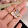 Sweet personality fritillary butterfly necklace with gold plating High quality simple party Goddess model Free shipping Popular brand