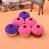 [DDisplay]Velvet Cupcake Ring Girls Jewelry Box Lovely Necklace Jewelry Standing Holder Festival Cartoon Earring Studs Jewelry Case Display