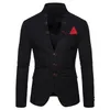 Mens Suits Blazers Euro Size 2019 Spring Autumn Multi-button Decorative Men's Casual Stand-up Collar Suit190a