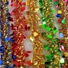 Due nuove cime lunghe 2 metri a dieci colori Tirare il nastro fiorisce la decorazione dell'aula della finestra della festa di compleanno forniture Natale 10 colori EMS