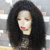 150% Density Deep Parting brazilian full Lace Front wigs loose curly Short Bob synthetic lace front wig with baby hair Bleached Knots