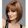 Perruques de cheveux synthétiques SW-WIG-01 coupe courte BOBO vague gris argent Simulation perruque de cheveux humains perruques de cheveux humains Pelucas WIG-01