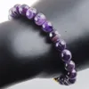 WOJIAER 7 Chakra Schädel Geist Kopf Handgelenk Strang Stretch-Armband Naturstein Yoga Armreifen für Männer Freund Geschenk 7 Zoll Schmuck BK326