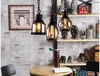 Loft do vintage Luz Pingente Estilo Industrial Amber Glass Lamp Bar / Restaurante Retro Room Bar 3 Estilo Pingente de Luz