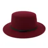 2020 Nyaste ullfilt Fedora Panama Hat Kvinnor Lady Wool Wide Brim Casual Outdoor Jazz Cap 5 färger