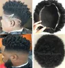 アフリカ系アメリカ人アフロヘアフルレースToupeeブラックカラー男性ユニット12aゲイドインドの人間のヘアピースの代替