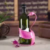 Flamingo Wino Stojak Czerwony Wino Uchwyt Butelka Półka Rzeźba Metalowa Wino Stand Home Dekoracja Półki Przechowywania Ornament Rzemiosło Christmas Gift