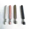 78mm length Metal one hitter spring bats smoking pipe Accessories Dugout Filter Tips Snuff Snorter Dispenser Tube Straw Sniffer 4 Colors