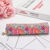 Wholesale new degree diamond sequins laser pen bag personality zipper student stationery colorful creative pencil case